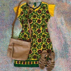 Floral embroidered flowery Indian sundress dress